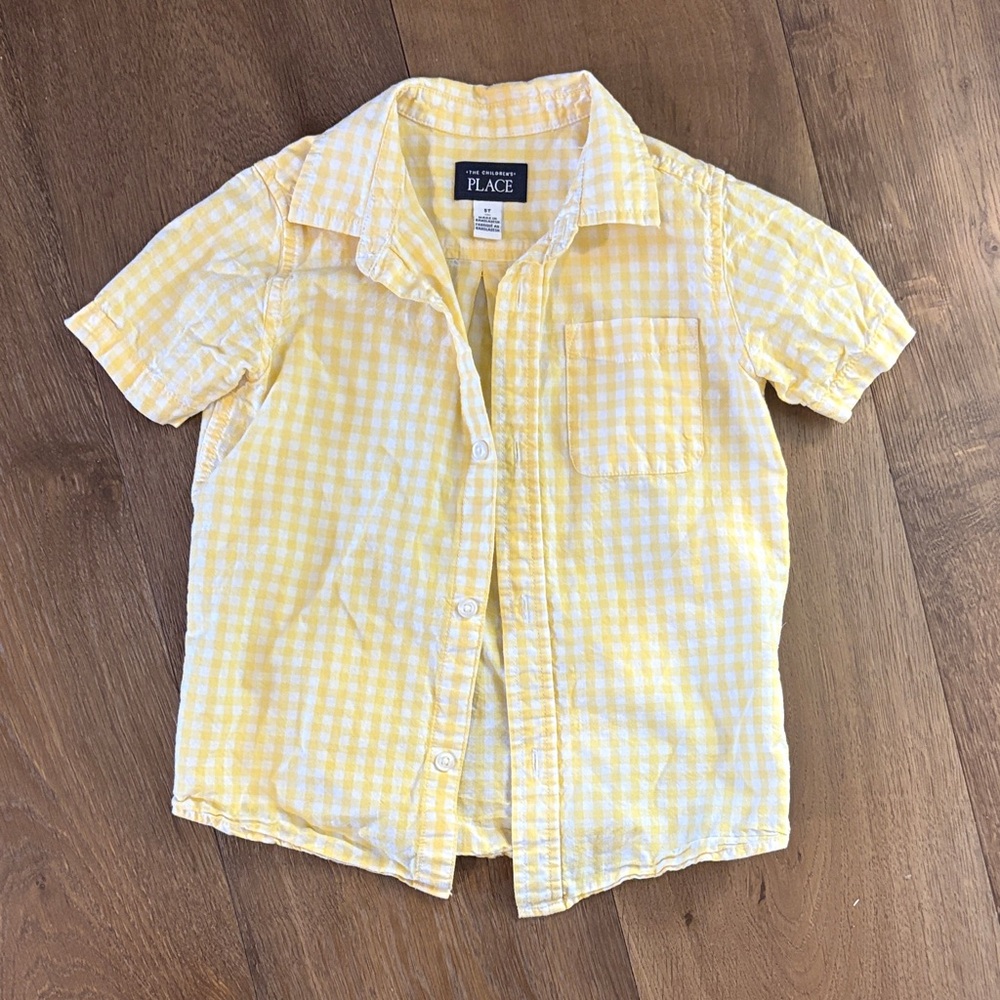 Place Yellow Checkered Button-Up Shirt